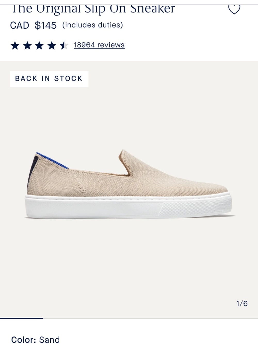 Rothy's The Original Slip On Sneakers Size 8